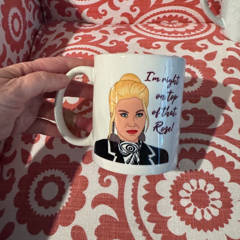 White Ceramic Mug with Christina Applegate Don’t Tell Mom the Babysitters Dead